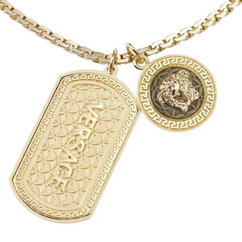 collana oro versace uomo|Collana con logo in Oro .